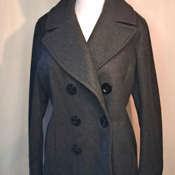 Michael Kors Jackets & Blazers - Michael Kors charcoal Grey wool peacoat  sz small